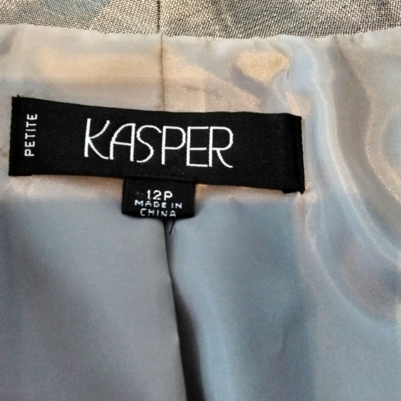 Kasper Dressy Taupe Skirt Set/Suit, size 12P - Picture 8 of 15